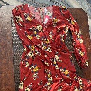 floral jumpsuit with pockets